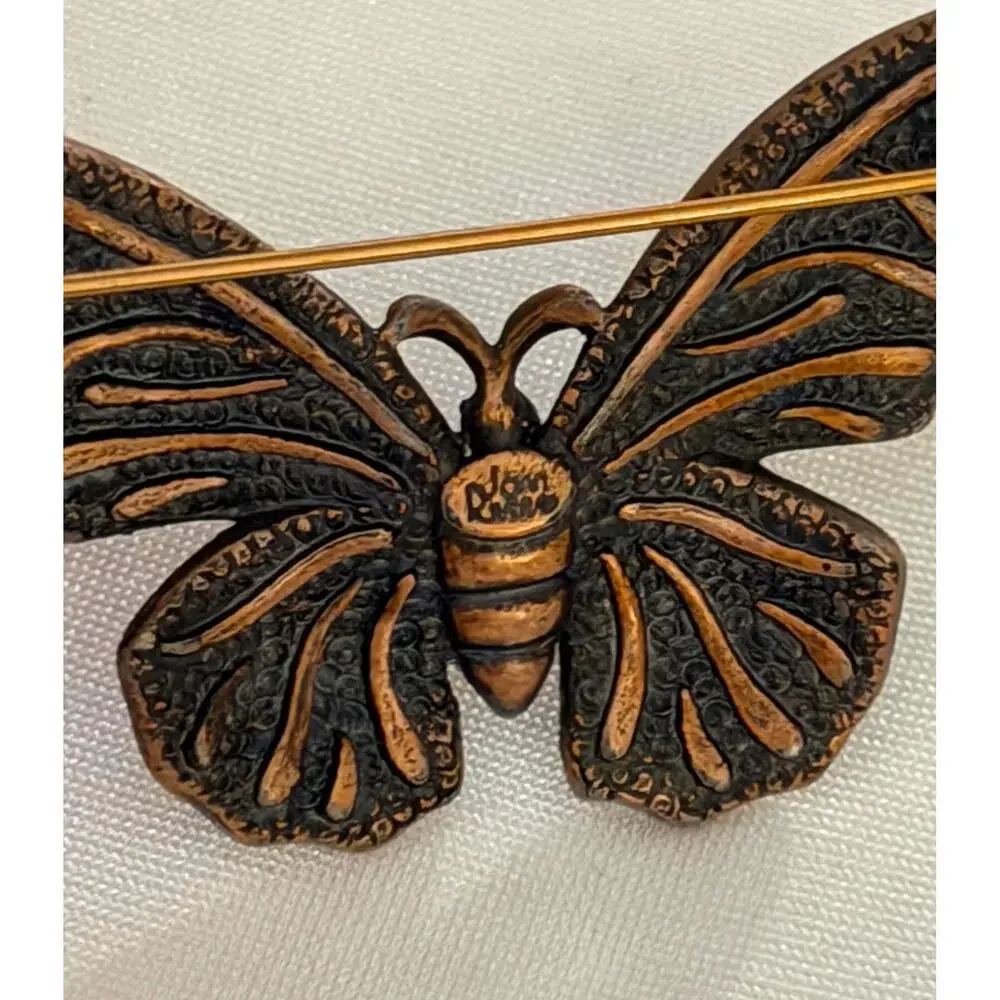 Vintage Joan Rivers Butterfly Pins • Set of 6 • Plique A Jour • Rhinestone • En